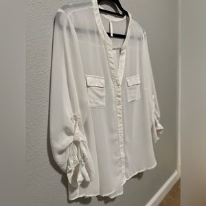 Sheer creamy white 2X